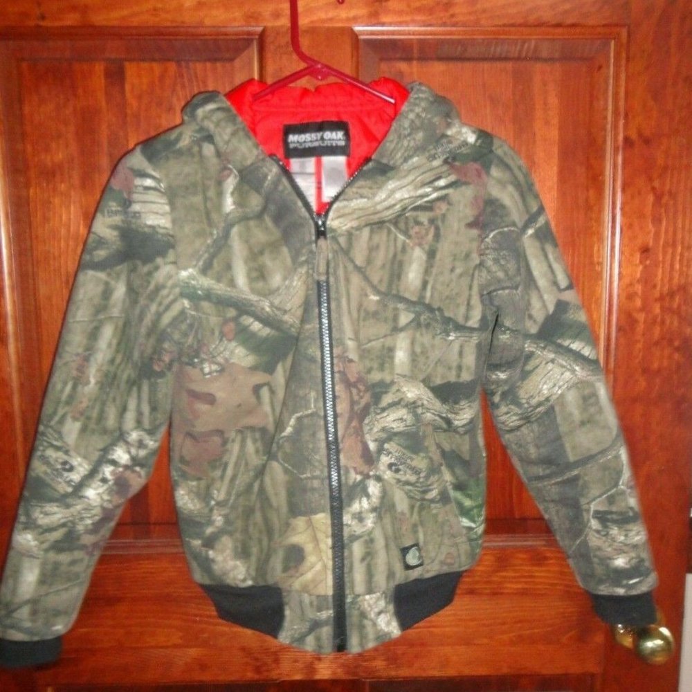 Youth Mossy Oak Large 12-14 Hunting Camo Break Up Infinity Quilted Jacket Zip Up